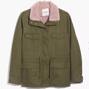 Madewell Sherpa Trimmed Utility Coat